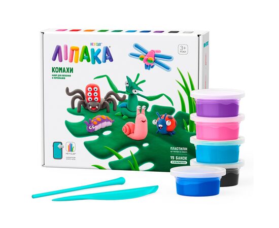 Набор для творчества Lipaka самостоятельно твердеющая пластилина Насекомые (15015-UA01), изображение 2 Набор для творчества Lipaka самостоятельно твердеющая пластилина Насекомые (15015-UA01), изображение 2
