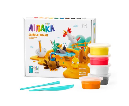Набор для творчества Lipaka самостоятельно твердеющая пластилина Домашние птицы (15020-UA01), изображение 2 Набор для творчества Lipaka самостоятельно твердеющая пластилина Домашние птицы (15020-UA01), изображение 2
