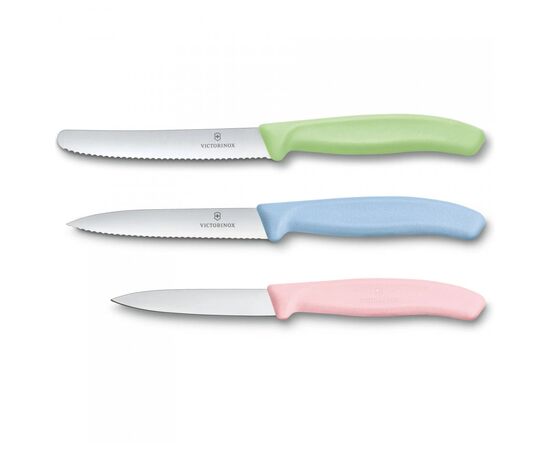Набор ножей Victorinox SwissClassic Paring Set 3 шт Light Pink, Blue, Green (6.7116.34L3), изображение 2
