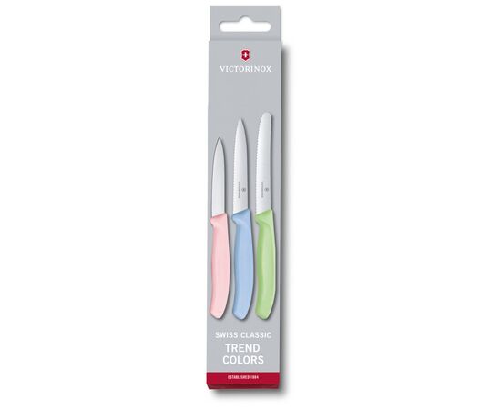 Набор ножей Victorinox SwissClassic Paring Set 3 шт Light Pink, Blue, Green (6.7116.34L3)