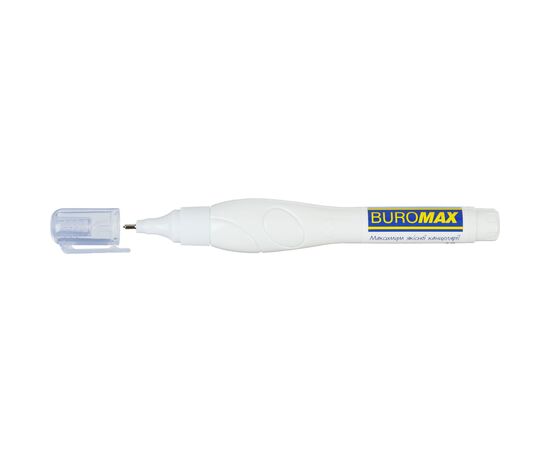 Корректор Buromax ручка 10 мл, спиртовая основа, металлический наконечник (BM.1036)