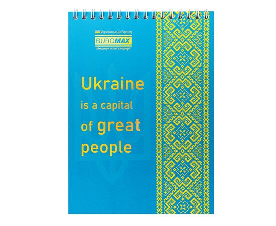 Блокнот Buromax на пружине сверху Patriot NATIONAL A5 48 листов в клетку (BM.24545115), изображение 2 Блокнот Buromax на пружине сверху Patriot NATIONAL A5 48 листов в клетку (BM.24545115), изображение 2