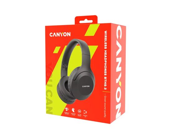 Навушники Canyon BTHS-3 Dark Grey (CNS-CBTHS3DG), зображення 5 Навушники Canyon BTHS-3 Dark Grey (CNS-CBTHS3DG), зображення 5