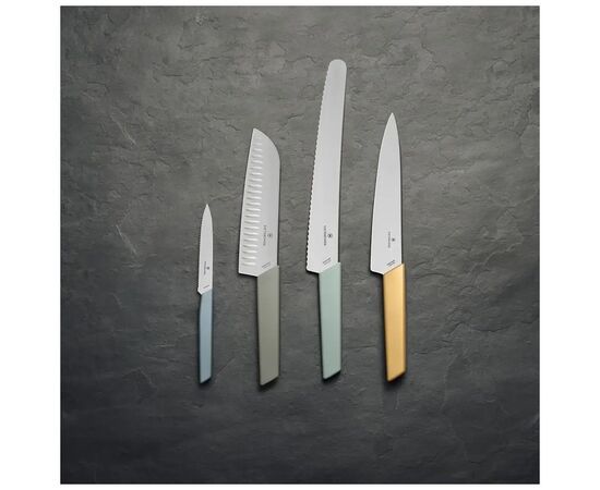 Кухонный нож Victorinox Swiss Modern Paring Serrate 10см Blue (6.9006.10W21), изображение 3 Кухонный нож Victorinox Swiss Modern Paring Serrate 10см Blue (6.9006.10W21), изображение 3