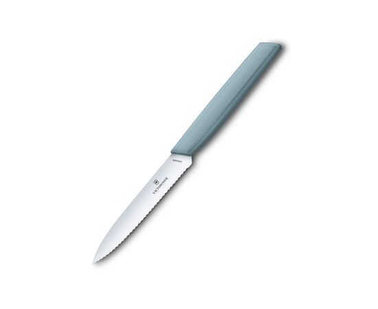 Кухонный нож Victorinox Swiss Modern Paring Serrate 10см Blue (6.9006.10W21), изображение 4 Кухонный нож Victorinox Swiss Modern Paring Serrate 10см Blue (6.9006.10W21), изображение 4