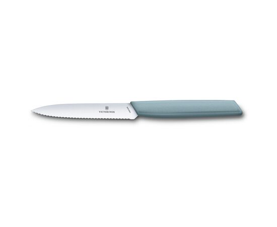 Кухонный нож Victorinox Swiss Modern Paring Serrate 10см Blue (6.9006.10W21)