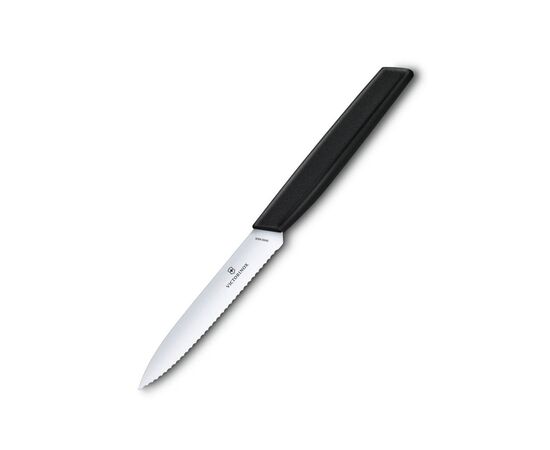 Кухонный нож Victorinox Swiss Modern Paring Serrate 10см Black (6.9003.10W), изображение 3 Кухонный нож Victorinox Swiss Modern Paring Serrate 10см Black (6.9003.10W), изображение 3