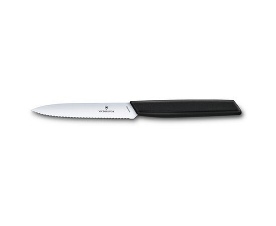 Кухонный нож Victorinox Swiss Modern Paring Serrate 10см Black (6.9003.10W)