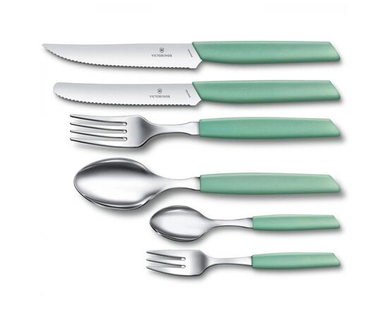 Кухонный нож Victorinox Swiss Modern SteakPizza 12см Mint (6.9006.12W41), изображение 2 Кухонный нож Victorinox Swiss Modern SteakPizza 12см Mint (6.9006.12W41), изображение 2