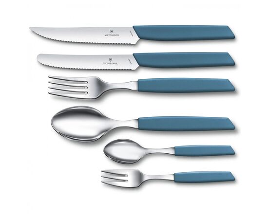 Кухонный нож Victorinox Swiss Modern TomatoSausage 11см Blue (6.9006.11W2), изображение 2 Кухонный нож Victorinox Swiss Modern TomatoSausage 11см Blue (6.9006.11W2), изображение 2