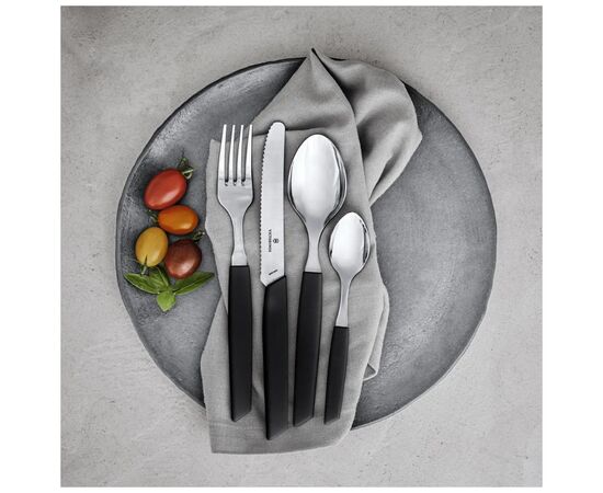 Кухонный нож Victorinox Swiss Modern TomatoSausage 11см Black (6.9003.11W), изображение 4 Кухонный нож Victorinox Swiss Modern TomatoSausage 11см Black (6.9003.11W), изображение 4