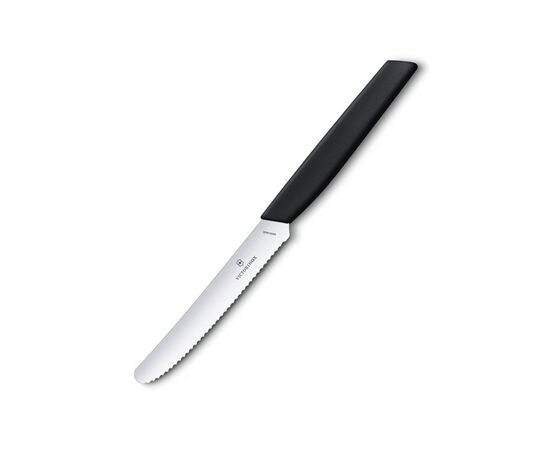Кухонный нож Victorinox Swiss Modern TomatoSausage 11см Black (6.9003.11W), изображение 5 Кухонный нож Victorinox Swiss Modern TomatoSausage 11см Black (6.9003.11W), изображение 5