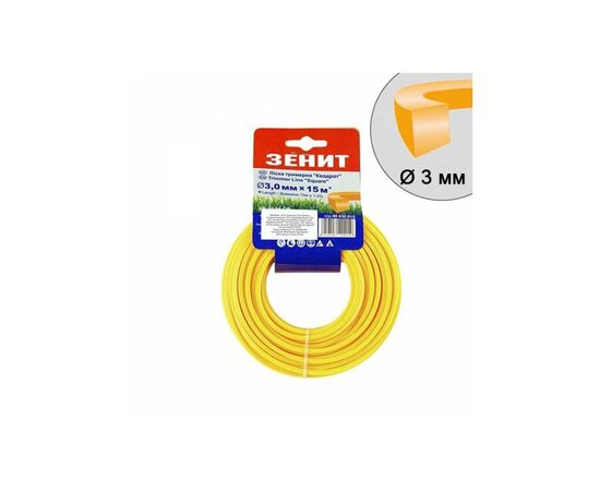 Жилка косильная Зеніт "Квадрат" 3,0 мм x 15 м (853019)