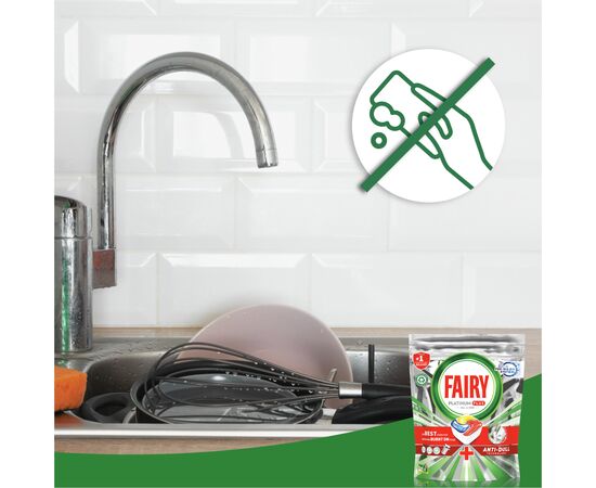 Таблетки для посудомоечных машин Fairy Platinum Plus All in One Lemon 60 шт. (8001090952158), изображение 2 Таблетки для посудомоечных машин Fairy Platinum Plus All in One Lemon 60 шт. (8001090952158), изображение 2