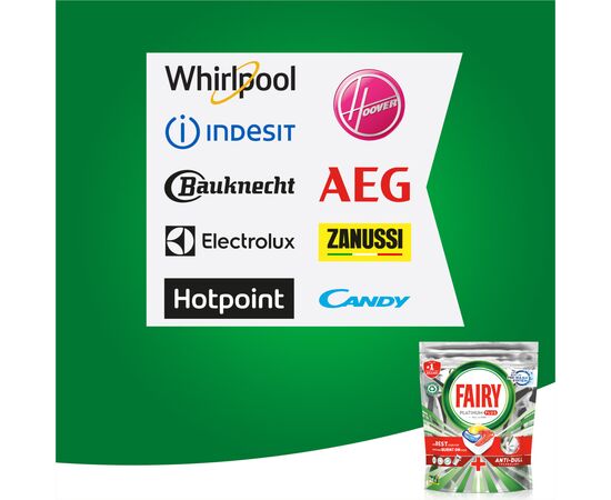 Таблетки для посудомоечных машин Fairy Platinum Plus All in One Lemon 60 шт. (8001090952158), изображение 4 Таблетки для посудомоечных машин Fairy Platinum Plus All in One Lemon 60 шт. (8001090952158), изображение 4