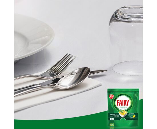 Таблетки для посудомоечных машин Fairy Original All in One Lemon 40 шт. (8001090954466), изображение 3 Таблетки для посудомоечных машин Fairy Original All in One Lemon 40 шт. (8001090954466), изображение 3