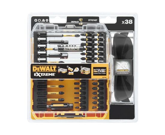 Набор бит DeWALT EXTREME FLEXTORQ,Phillips,Pozidriv,Torx,Slotted,Ph2,Pz3,38 шт, кейс (DT70740T)