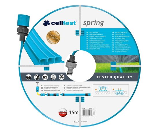 Поливочный шланг Cellfast SPRING, оросительный перфорированный, 15м (19-022)