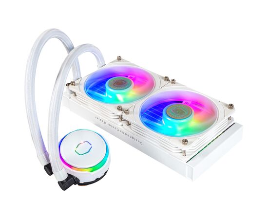 Система водного охлаждения CoolerMaster MasterLiquid PL240 Flux White Edition (MLY-D24M-A23PZ-RW), изображение 3 Система водного охлаждения CoolerMaster MasterLiquid PL240 Flux White Edition (MLY-D24M-A23PZ-RW), изображение 3