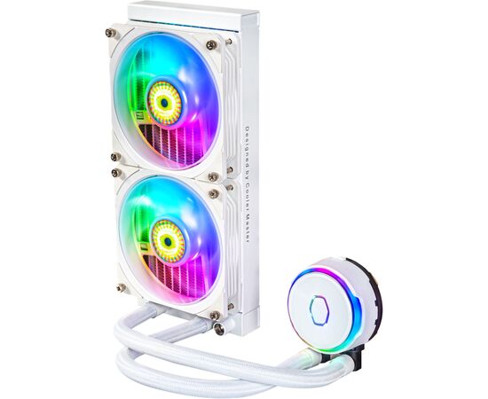 Система водного охлаждения CoolerMaster MasterLiquid PL240 Flux White Edition (MLY-D24M-A23PZ-RW), изображение 4 Система водного охлаждения CoolerMaster MasterLiquid PL240 Flux White Edition (MLY-D24M-A23PZ-RW), изображение 4