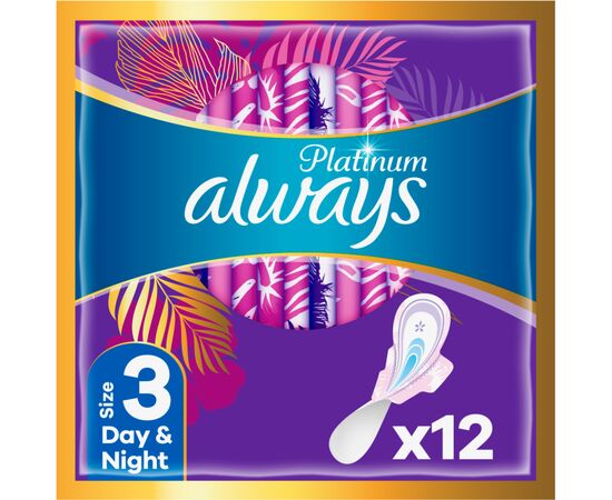 Гигиенические прокладки Always Platinum Day&Night (Размер 3) 12 шт. (8001090445070)