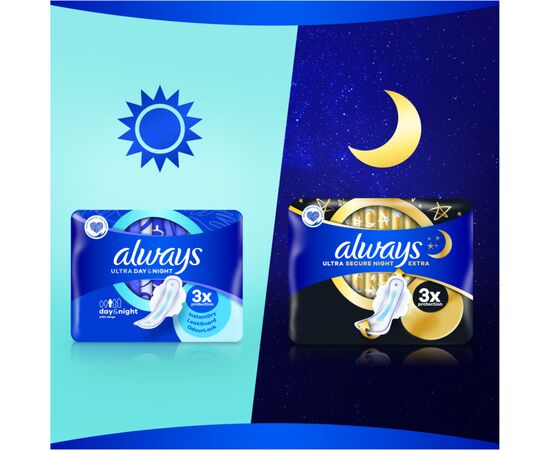Гигиенические прокладки Always Ultra Day&Night (Размер 3) 7 шт. (4015400012306), изображение 5 Гигиенические прокладки Always Ultra Day&Night (Размер 3) 7 шт. (4015400012306), изображение 5