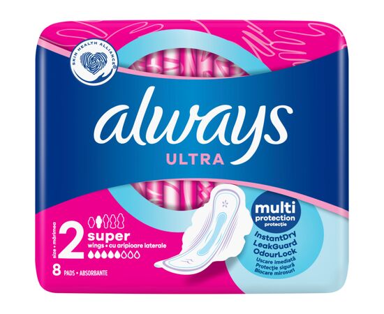 Гигиенические прокладки Always Ultra Super (Размер 2) 8 шт. (4015400403845), изображение 2 Гигиенические прокладки Always Ultra Super (Размер 2) 8 шт. (4015400403845), изображение 2