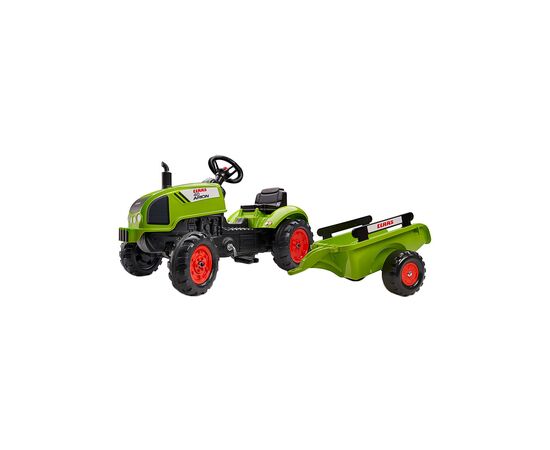 Веломобиль Falk Claas Arion трактор на педалях с прицепом Зеленый (2041C)