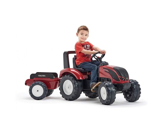 Веломобиль Falk Valtra S4 трактор на педалях с прицепом Красный (4000AB), изображение 6 Веломобиль Falk Valtra S4 трактор на педалях с прицепом Красный (4000AB), изображение 6