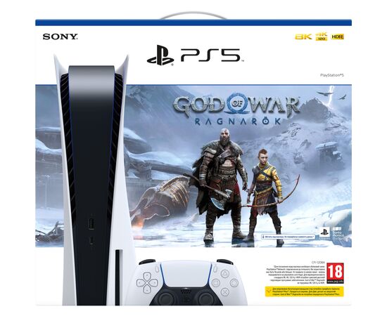 Игровая консоль Sony PlayStation 5 Blu-Ray Edition 825GB + God of War Ragnarok Bu (9450993), изображение 2 Игровая консоль Sony PlayStation 5 Blu-Ray Edition 825GB + God of War Ragnarok Bu (9450993), изображение 2