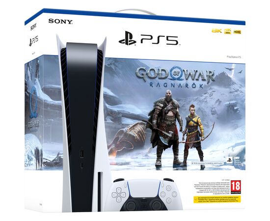 Игровая консоль Sony PlayStation 5 Blu-Ray Edition 825GB + God of War Ragnarok Bu (9450993), изображение 3 Игровая консоль Sony PlayStation 5 Blu-Ray Edition 825GB + God of War Ragnarok Bu (9450993), изображение 3