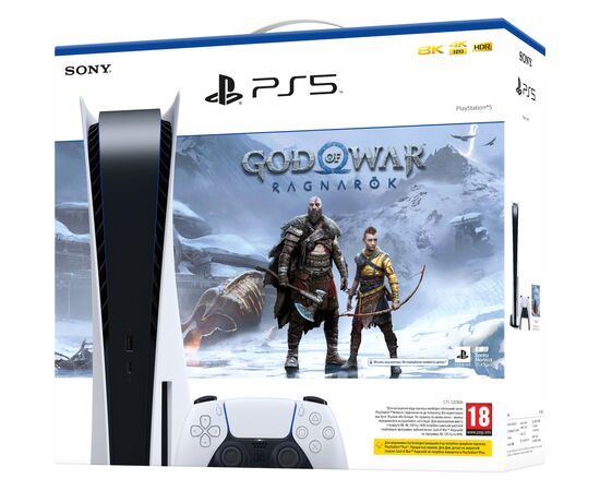Игровая консоль Sony PlayStation 5 Blu-Ray Edition 825GB + God of War Ragnarok Bu (9450993), изображение 4 Игровая консоль Sony PlayStation 5 Blu-Ray Edition 825GB + God of War Ragnarok Bu (9450993), изображение 4