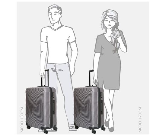 Чемодан Enrico Benetti Louisville Grey M (Eb39040 012-60), изображение 6 Чемодан Enrico Benetti Louisville Grey M (Eb39040 012-60), изображение 6
