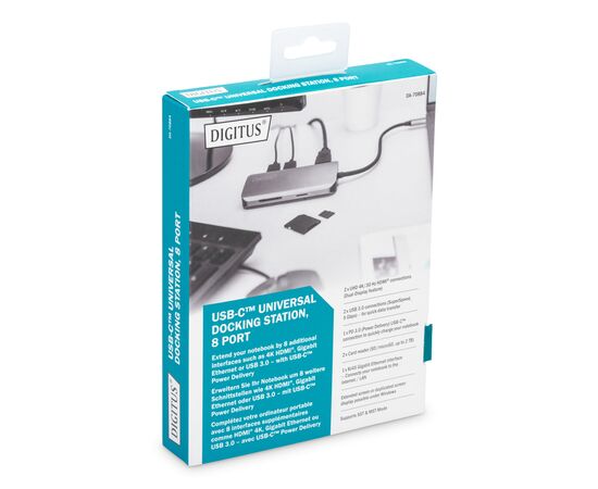 Концентратор Digitus USB-C 8 Port (DA-70884), изображение 9 Концентратор Digitus USB-C 8 Port (DA-70884), изображение 9