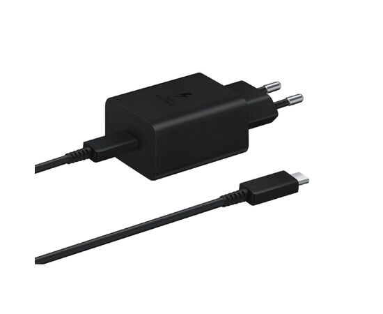 Зарядний пристрій Samsung 45W Compact Power Adapter (w C to C Cable) Black (EP-T4510XBEGRU)