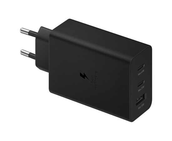 Зарядний пристрій Samsung 65W Power Adapter Trio (w/o cable) Black (EP-T6530NBEGRU), зображення 3