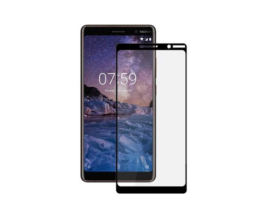 Скло захисне PowerPlant Full screen Nokia 7 Plus, Black (GL605231)