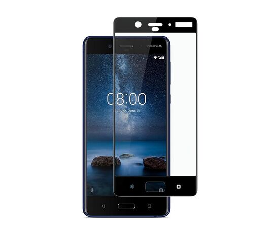 Стекло защитное PowerPlant Full screen Nokia 8 Black (GL605224)