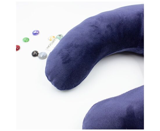 Подушка MirSon для путешествий №8751 Velvet Line 28-0006 Navy blue 50% Memory (2200006348368), изображение 3