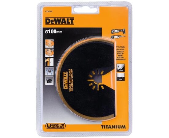 Насадка DeWALT cегментный, "TITANIUM LONG LIFE" для DWE315, DCS355, d=100мм, 22 зуб/дюйм. (DT20709), изображение 3 Насадка DeWALT cегментный, "TITANIUM LONG LIFE" для DWE315, DCS355, d=100мм, 22 зуб/дюйм. (DT20709), изображение 3