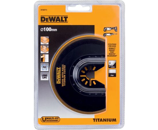 Насадка DeWALT cегментный, "TITANIUM LONG LIFE" для DWE315, DCS355, d=100мм, 22 зуб/дюйм. (DT20711), изображение 3 Насадка DeWALT cегментный, "TITANIUM LONG LIFE" для DWE315, DCS355, d=100мм, 22 зуб/дюйм. (DT20711), изображение 3