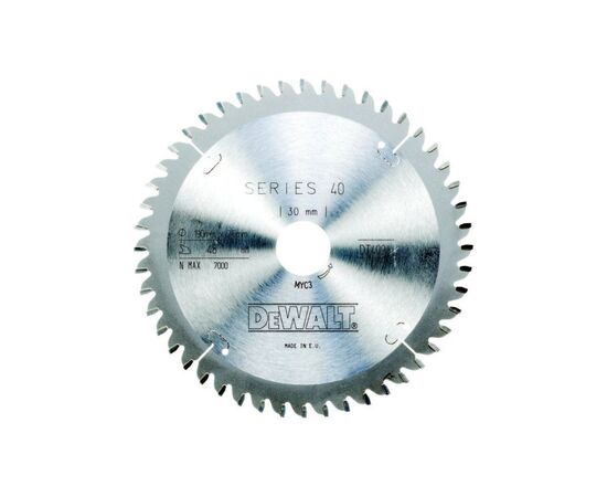 Диск пильний DeWALT EXTREME WORKSHOP, 190 х 30 мм, 48 z (TCG), -5 градусів (DT4094)