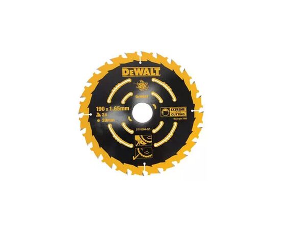 Диск пильний DeWALT EXTREME, 190 х 30 мм, 24 z, ATB, 18 град, швидкий різ (DT10304)
