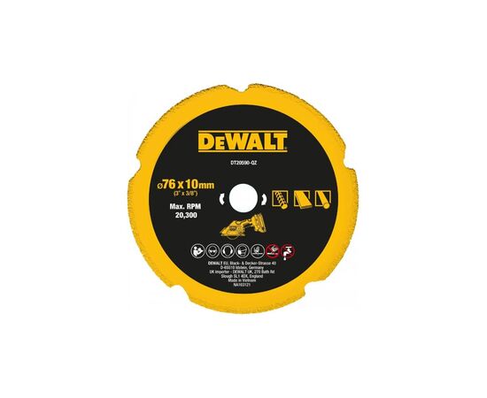 Диск пильний DeWALT універсальний 76 х 9,5 мм, 5z, FTG, 20 градусів (DT20590)