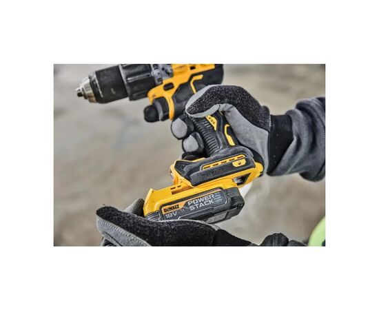 Шуруповерт DeWALT XR Li-Ion PowerStack 90 Нм, 18V 1x1.7Ah, кейс TSTAK (DCD805E1T), изображение 10 Шуруповерт DeWALT XR Li-Ion PowerStack 90 Нм, 18V 1x1.7Ah, кейс TSTAK (DCD805E1T), изображение 10