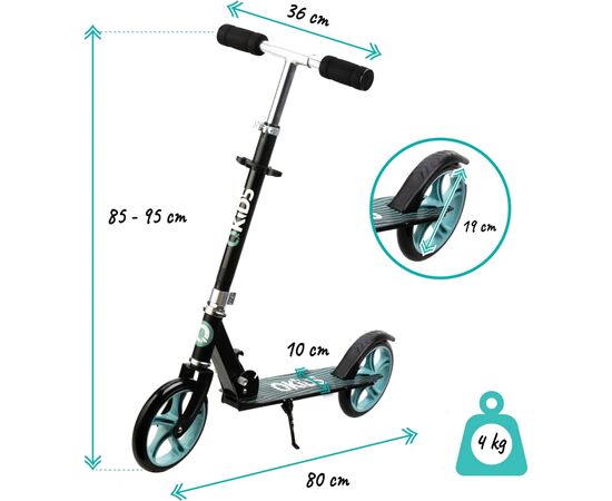 Самокат Qkids Weiss Blue/Black (5900495862235) (KIDS00034), изображение 9 Самокат Qkids Weiss Blue/Black (5900495862235) (KIDS00034), изображение 9