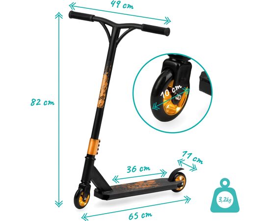 Самокат Qkids Ivo Gold трюковой (5900495890214) (HUBA00008), изображение 7 Самокат Qkids Ivo Gold трюковой (5900495890214) (HUBA00008), изображение 7