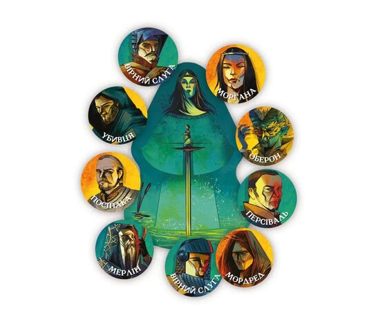 Настольная игра Geekach Games Аваллон. Новая версия (Avalon) (GKCH110ARN), изображение 2 Настольная игра Geekach Games Аваллон. Новая версия (Avalon) (GKCH110ARN), изображение 2