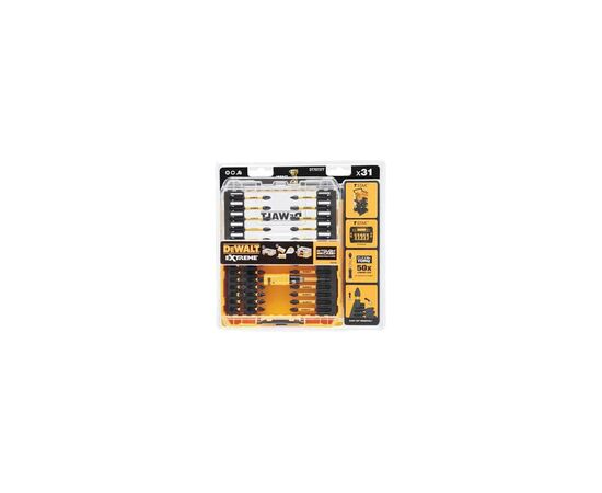 Набор бит DeWALT EXTREME FLEXTORQ, Phillips, Pozidriv, Torx, Pz3, L= 25,57 мм, 31 шт, кейс (DT70737T), изображение 2 Набор бит DeWALT EXTREME FLEXTORQ, Phillips, Pozidriv, Torx, Pz3, L= 25,57 мм, 31 шт, кейс (DT70737T), изображение 2
