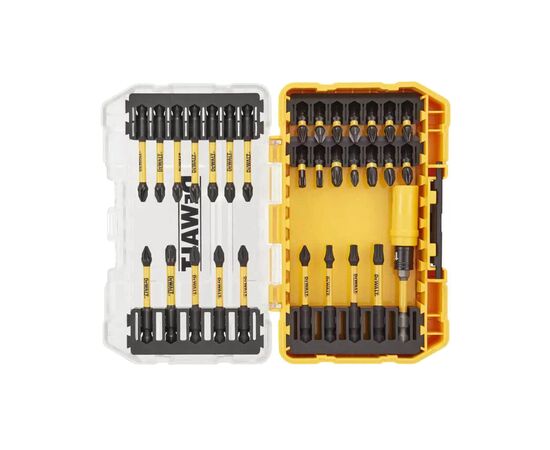 Набор бит DeWALT EXTREME FLEXTORQ, Phillips, Pozidriv, Torx, T25, L= 25,57 мм, 31 шт, кейс (DT70739T), изображение 2 Набор бит DeWALT EXTREME FLEXTORQ, Phillips, Pozidriv, Torx, T25, L= 25,57 мм, 31 шт, кейс (DT70739T), изображение 2
